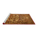 Serging Thickness of Machine Washable Contemporary Orange Rug, wshcon777