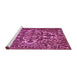 Sideview of Machine Washable Abstract Purple Contemporary Area Rugs, wshcon777pur