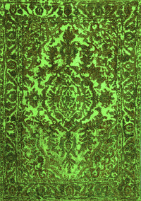 Abstract Green Contemporary Rug, con777grn