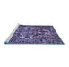 Sideview of Machine Washable Abstract Blue Contemporary Rug, wshcon777blu