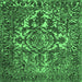 Square Abstract Emerald Green Contemporary Rug, con777emgrn