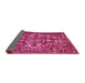 Sideview of Abstract Pink Contemporary Rug, con777pnk