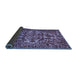 Sideview of Abstract Blue Contemporary Rug, con777blu