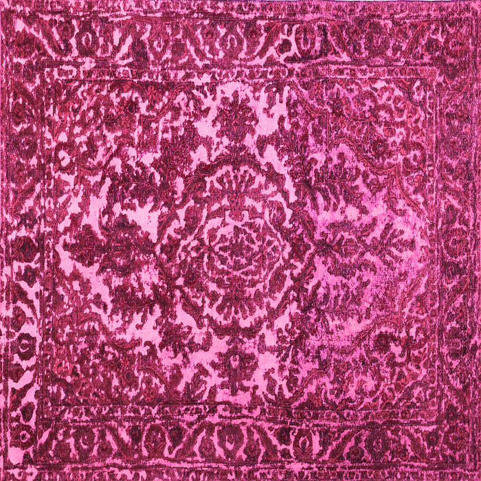 Square Abstract Pink Contemporary Rug, con777pnk