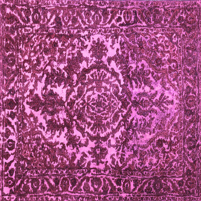 Square Machine Washable Abstract Purple Contemporary Area Rugs, wshcon777pur