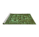 Sideview of Machine Washable Abstract Turquoise Contemporary Area Rugs, wshcon777turq