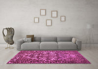 Machine Washable Abstract Purple Contemporary Rug, wshcon777pur
