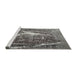 Serging Thickness of Machine Washable Contemporary Dark Gray Rug, wshcon778