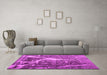 Machine Washable Abstract Pink Contemporary Rug in a Living Room, wshcon778pnk