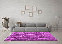 Machine Washable Abstract Pink Contemporary Rug, wshcon778pnk