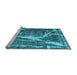 Sideview of Machine Washable Abstract Light Blue Contemporary Rug, wshcon778lblu