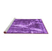 Sideview of Machine Washable Abstract Purple Contemporary Area Rugs, wshcon778pur