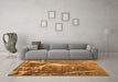 Machine Washable Abstract Orange Contemporary Area Rugs in a Living Room, wshcon778org