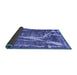 Sideview of Abstract Blue Contemporary Rug, con778blu