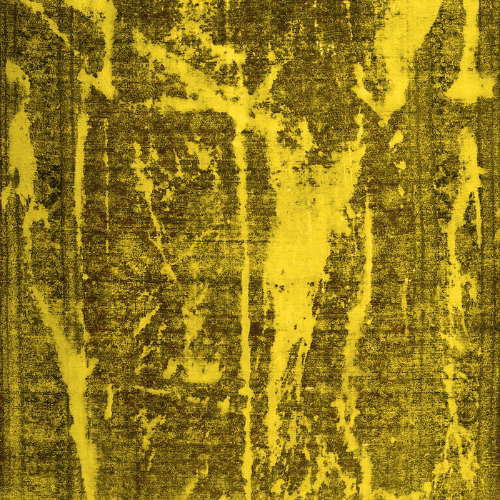 Abstract Yellow Contemporary Rug, con778yw