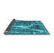 Sideview of Abstract Light Blue Contemporary Rug, con778lblu