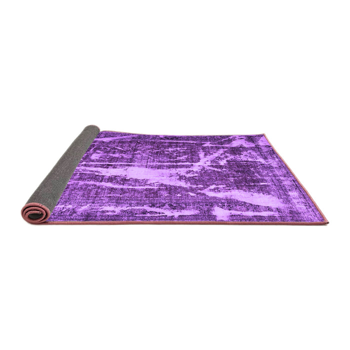 Sideview of Abstract Purple Contemporary Rug, con778pur
