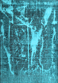 Abstract Light Blue Contemporary Rug, con778lblu