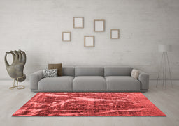 Contemporary Red Washable Rugs