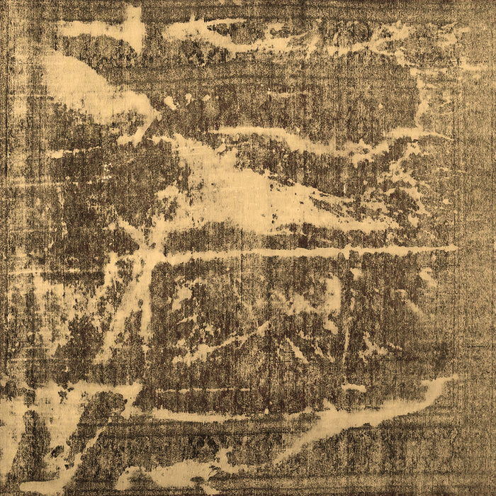 Square Machine Washable Abstract Brown Contemporary Rug, wshcon778brn