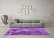 Machine Washable Abstract Purple Contemporary Area Rugs in a Living Room, wshcon778pur