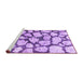 Sideview of Machine Washable Abstract Purple Contemporary Area Rugs, wshcon779pur