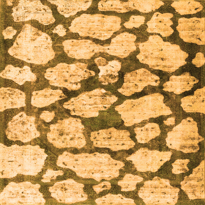 Serging Thickness of Abstract Orange Contemporary Rug, con779org