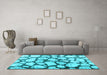 Machine Washable Abstract Light Blue Contemporary Rug in a Living Room, wshcon779lblu