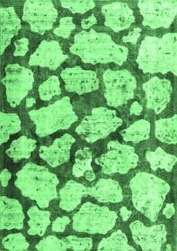 Abstract Emerald Green Contemporary Rug, con779emgrn