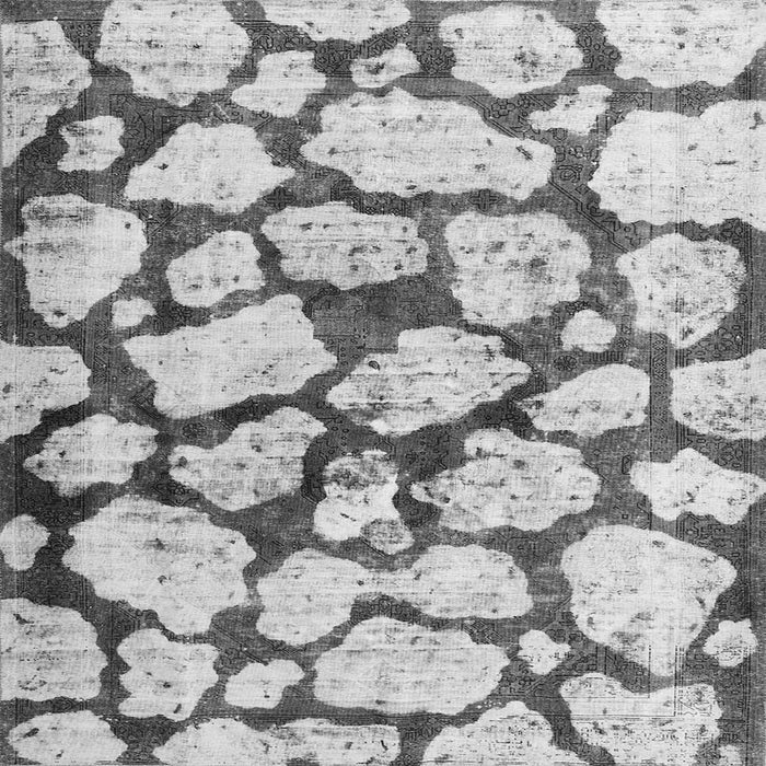 Round Machine Washable Abstract Gray Contemporary Rug, wshcon779gry