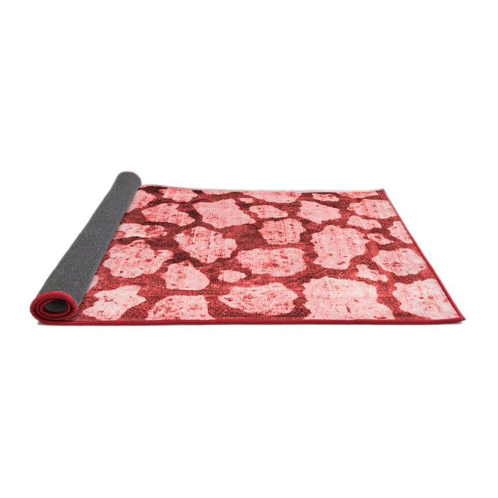 Abstract Red Contemporary Area Rugs