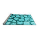 Sideview of Machine Washable Abstract Light Blue Contemporary Rug, wshcon779lblu