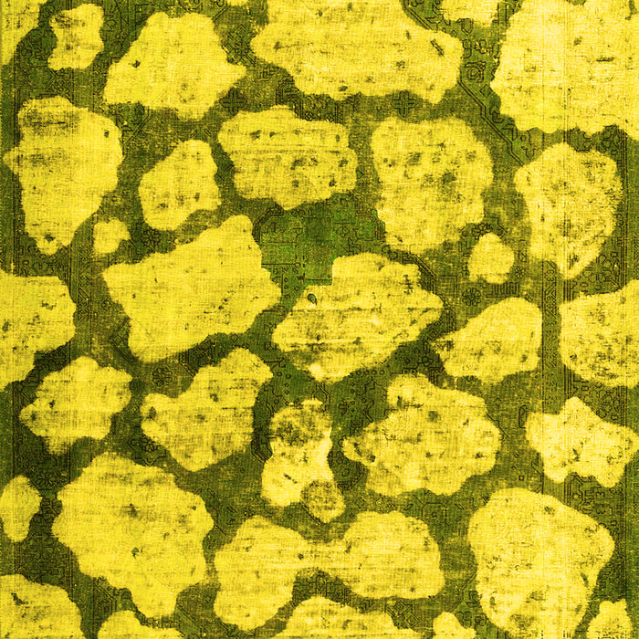 Abstract Yellow Contemporary Rug, con779yw