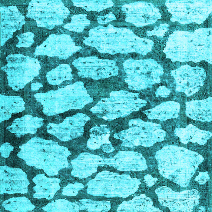 Square Machine Washable Abstract Light Blue Contemporary Rug, wshcon779lblu