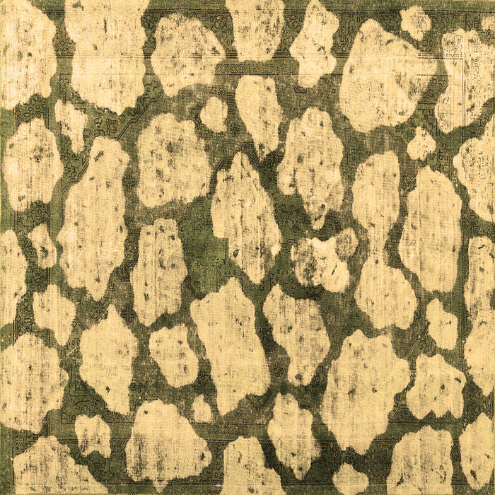 Square Machine Washable Abstract Brown Contemporary Rug, wshcon779brn