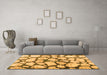 Machine Washable Abstract Orange Contemporary Area Rugs in a Living Room, wshcon779org