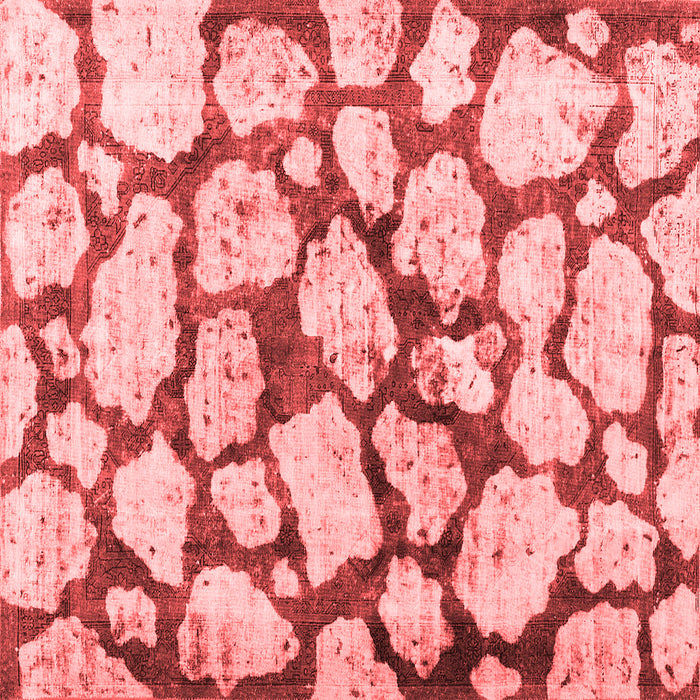 Machine Washable Abstract Red Contemporary Rug, wshcon779red