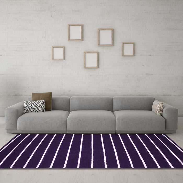 Machine Washable Abstract Purple Contemporary Area Rugs in a Living Room, wshcon77pur