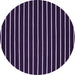 Round Abstract Purple Contemporary Rug, con77pur