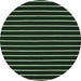 Round Machine Washable Abstract Emerald Green Contemporary Area Rugs, wshcon77emgrn