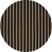 Round Machine Washable Abstract Brown Contemporary Rug, wshcon77brn