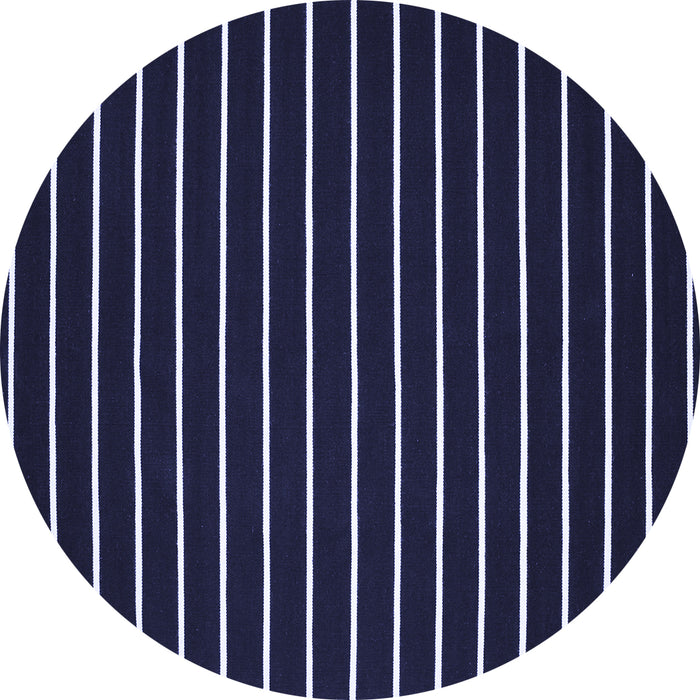 Round Abstract Blue Contemporary Rug, con77blu