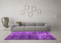 Machine Washable Abstract Purple Contemporary Rug, wshcon780pur