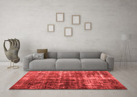 Machine Washable Abstract Red Contemporary Rug, wshcon780red