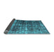 Sideview of Abstract Light Blue Contemporary Rug, con780lblu