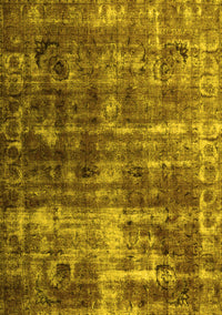 Abstract Yellow Contemporary Rug, con780yw