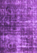 Machine Washable Abstract Purple Contemporary Area Rugs, wshcon780pur