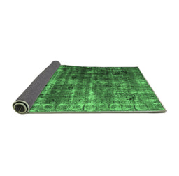 Sideview of Abstract Emerald Green Contemporary Rug, con780emgrn