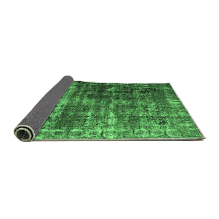 Sideview of Abstract Emerald Green Contemporary Rug, con780emgrn