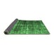 Sideview of Abstract Emerald Green Contemporary Rug, con780emgrn